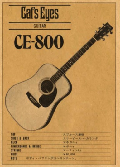 CE-800 | TOKAI キャッツアイ アコースティックギター のギター 
